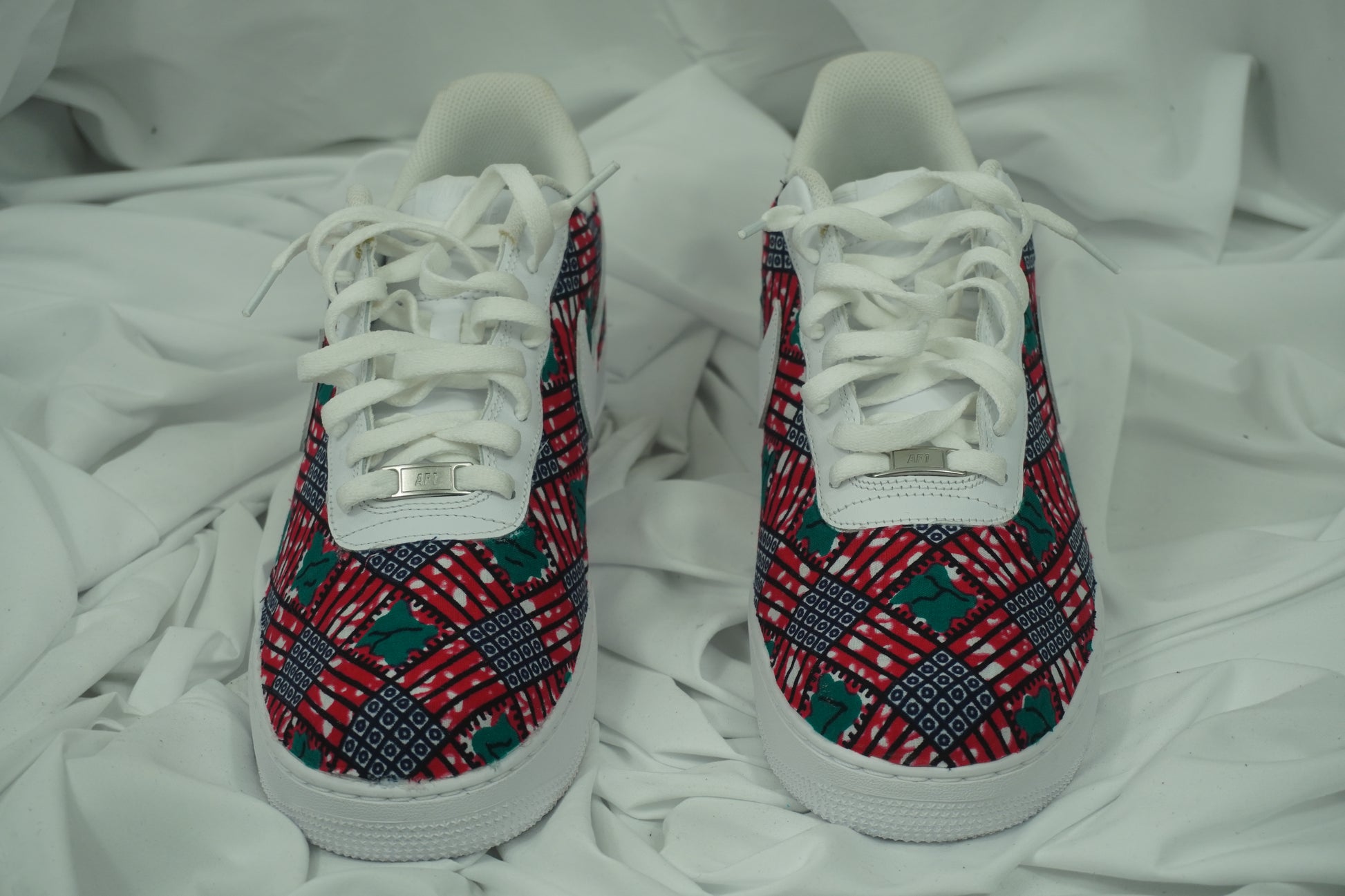 Handcrafted Ankara Air Force 1 - Pink Teal