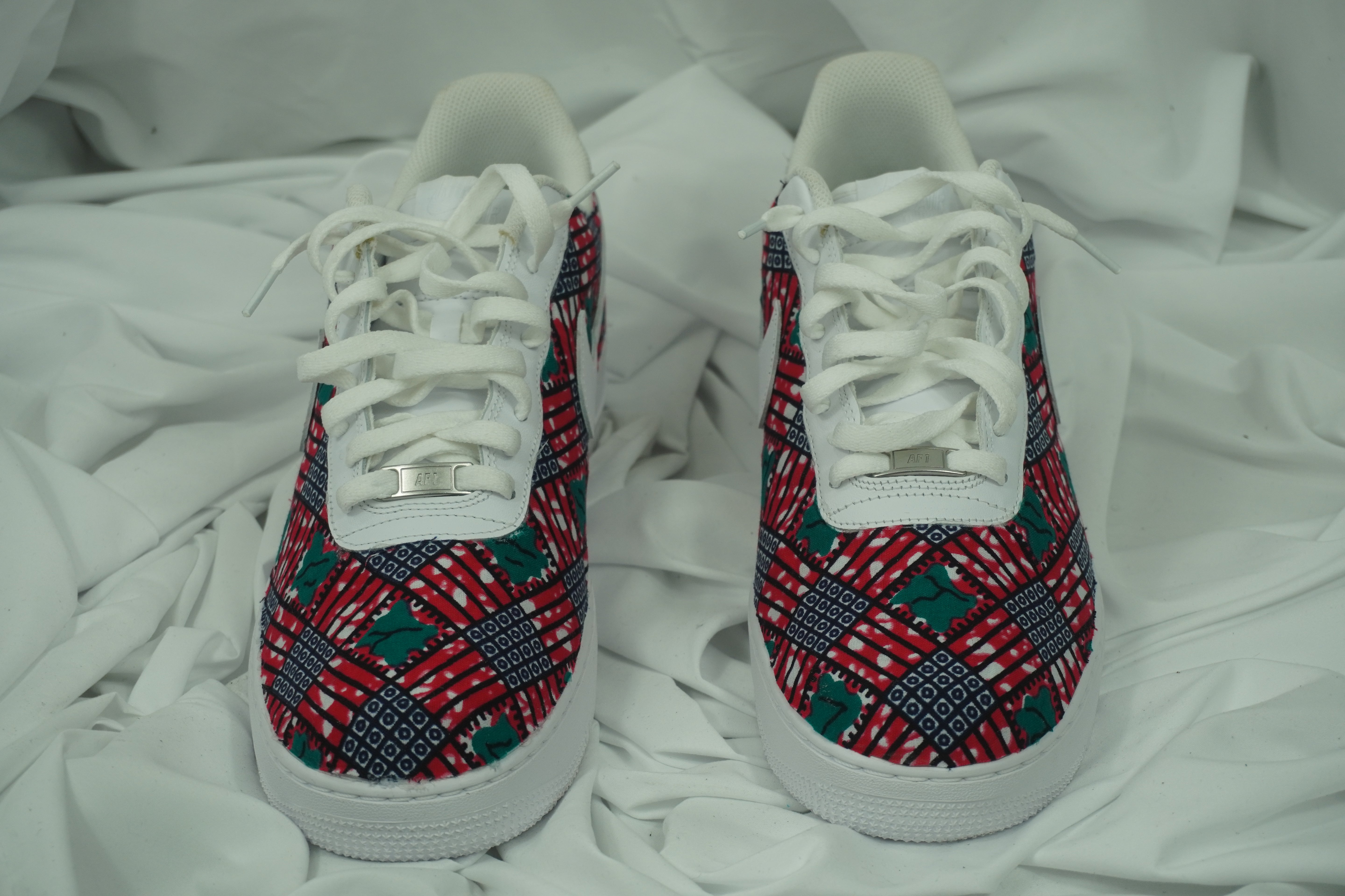 Handcrafted Ankara Air Force 1 - Pink Teal