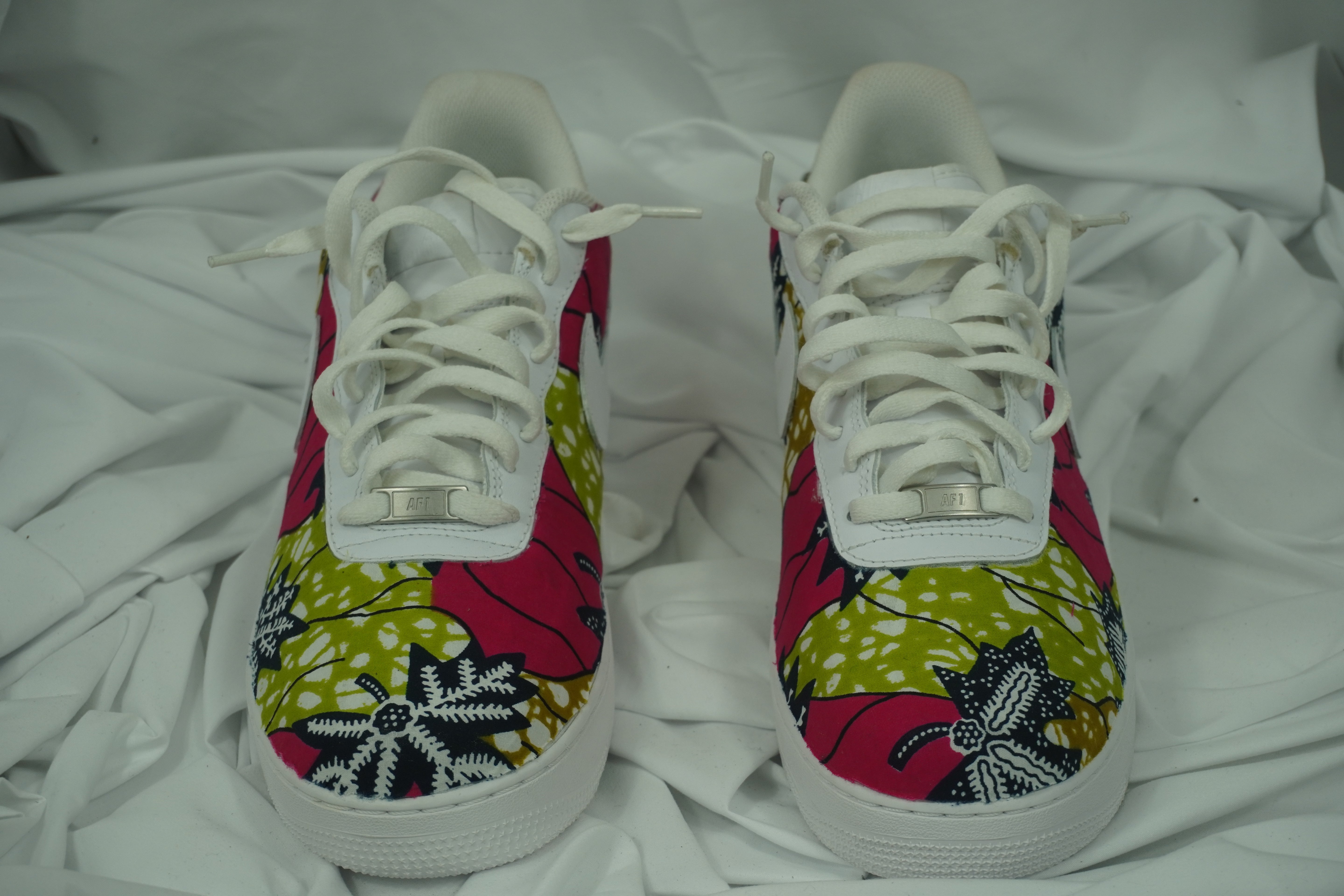 Handcrafted Ankara Air Force 1 - Pink Green